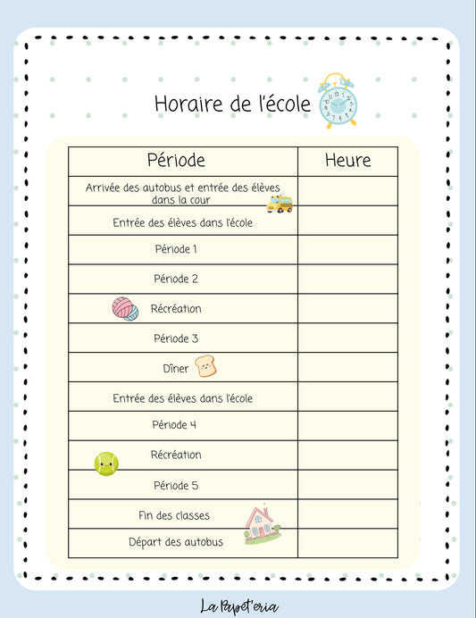 Trousse de suppléance (Titulaire)